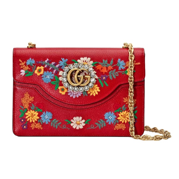 Gucci Handbags - Gucci Small Linea Ricami Floral Embroidered Bag